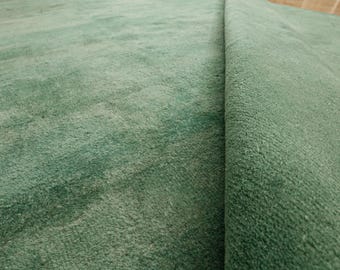 Alfombra verde apagado para comedor, alfombra tejida para sala de estar de 2,87 m x 3,86 m (2507149482)