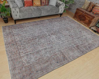 handmade retro living room rug, 6'11" x 10'4" , oriental bedroom carpet , 2201044285