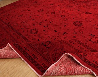 washable red oriental  living room carpet  , 10'7" x 13'9" woven dining room rug, 2605219911