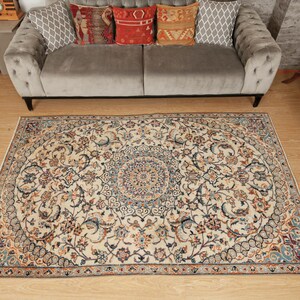 Tvättbar turkisk vardagsrumsmatta, 1,5 x 2,18 m Vintage matta för matsal 2606223427 bild 2