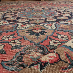 7x11 red vintage rug for living room, oriental area rug, 7&#39;5&quot; x 10&#39;8&quot; Bohemian Rug, 2504219268