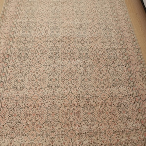 6x10  vintage Turkish rug, oriental beige rug, 6&#39;4&quot; x 9&#39;11&quot;  retro rug 2403237581