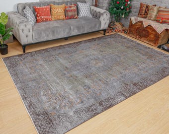 Alfombra turca vintage para comedor retro, 1,95 m x 3 m, alfombra anatolia para sala de estar, 2012231110