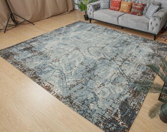 Geometric Modern Design  Living Room Rug, 8' x 10'2"  Modern Abstract  Soft Carpet 2102181702