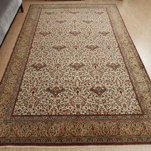 6x9 hand woven rug,  Turkish area rug, 6&#39;2&quot; x 9&#39;5&quot; retro wool rug, 2501169056