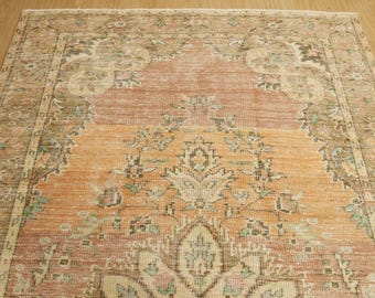 Alfombra lavable de estilo vintage en tonos tierra, 165 x 272 cm, alfombra para comedor 2311157383