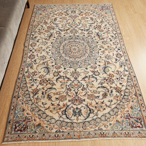 Tvättbar turkisk vardagsrumsmatta, 1,5 x 2,18 m Vintage matta för matsal 2606223427 bild 4