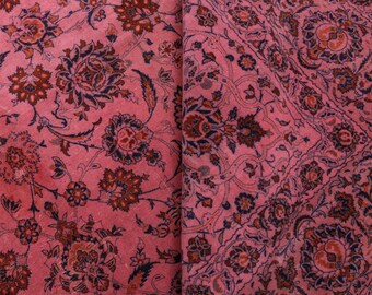 hand knotted pink blue living room rug, 10'8" x 14'8" vintage bedroom carpet   2601219650