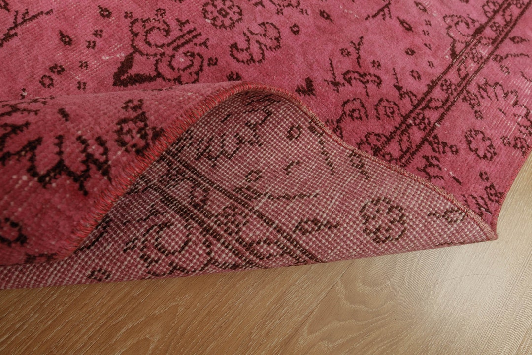 4x8 Pink Kitchen Rug Dining Room Rug 4'5 X Etsy