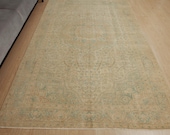 Earthy Color  Oriental Living Room Rug,  6'4" x 9'7" Turkish vintage bedroom carpet  2312147064