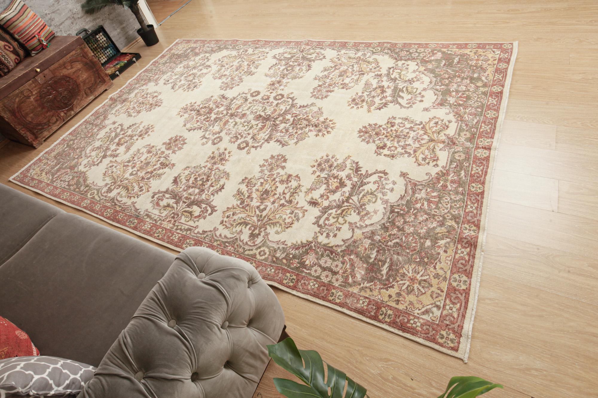7x10 hand woven area rug,  Living Room Rug, 6'11" x 10'4" Bedroom rugs 2505201232