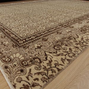 6x9 handmade bedroom rug, Turkish vintage rug, 6&#39;2&quot; x 8&#39;8&quot; retro wool rug, 2403237056