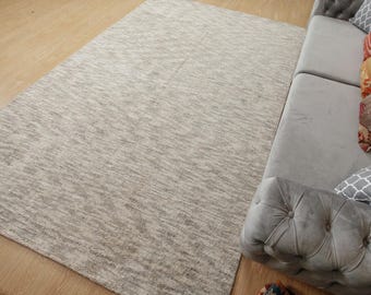 Simple Hand Tufted Area Rug , 6'7" x 9'10" living room carpet  2102191736