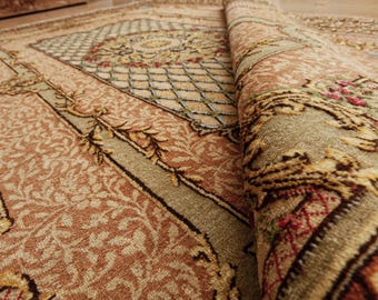 oriental woven 3D pile area rug, 4'7" x 6'8" Hand-Knotted Wool bedroom carpet ,2601059618