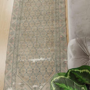 3x15 oriental retro runner, antique runner rug, 2&#39;11&quot; x 15&#39;3&quot;, vintage rug, 2207025583