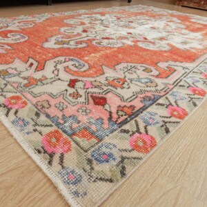 4x7 vintage bedroom rug, bohemian handmade rug , 4&#39;2&quot; x 6&#39;9&quot; kitchen rug, 2404277569
