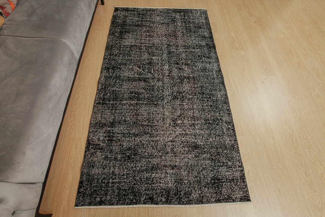 4x7 Black Bathroom Rug, Dark Decor Rug, Bedroom Rug, 3'9 X 6'11 Kitchen ...