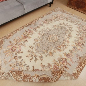 6x9 dining room rug, kitchen rug, Turkish bedroom rug, 5&#39;6&quot; x 8&#39;6&quot; area rug, 2307064958