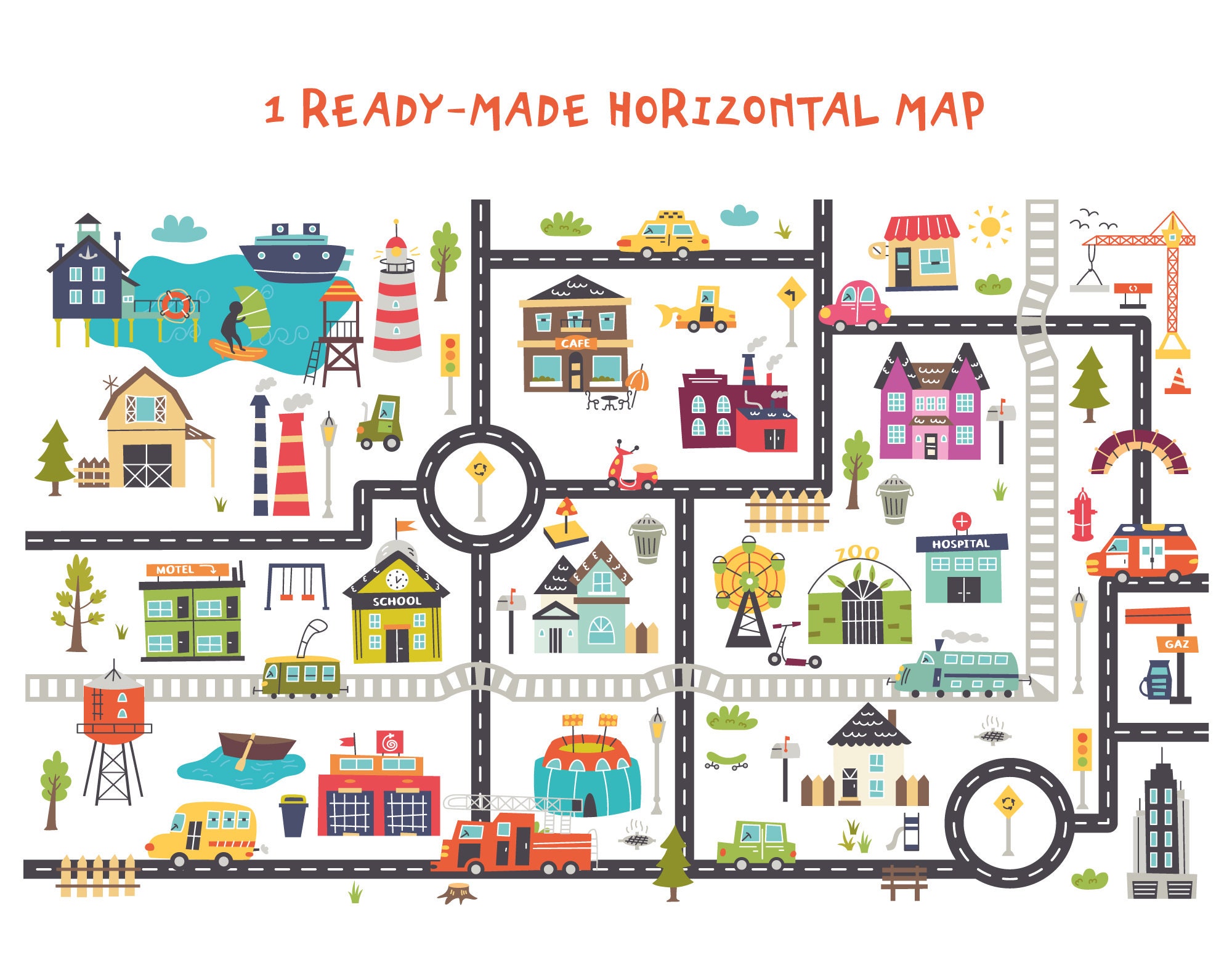 Blank Town Map For Kids