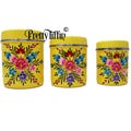 Hand Painted Tea Coffee Sugar Tins, Canister Set of 3,  Kitchen Caddy Set, Tin Trio, Kitchen Storage Tins, Multiple Colours available!