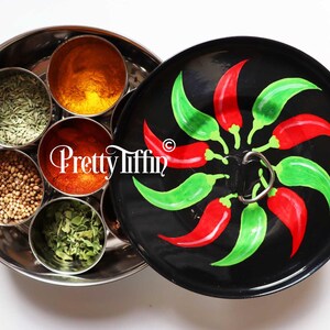 Indian spice tin 
chilli lover gift 
Gift for chef 
Gift for Dad 
Gift for curry lover
