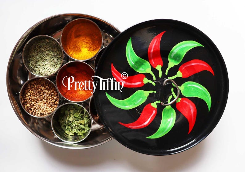 Indian spice tin 
chilli lover gift 
Gift for chef 
Gift for Dad 
Gift for curry lover
