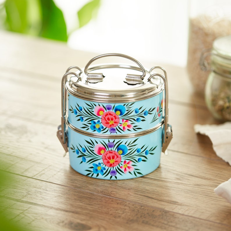 Traditional Indian Tiffin Tiffin Box UK Tiffin Lunchbox Children's tiffin Food carrier Indian Lunchbox