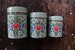 Hand Painted Tea Coffee Sugar Canister Set of 3 