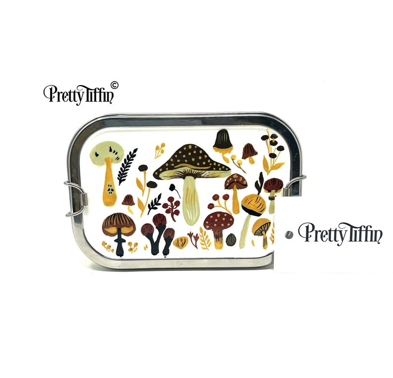 Hand painted bento box 
portable lunchbox 
eco gift 
plastic free lunchbox