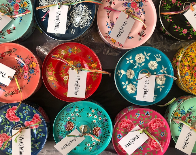 Hand Painted Masala Dabba Spice Tin, Spice Dabba, Beautiful Masala Box, Indian Spice Tin, Spice Storage, Gift For Curry Lover, Foodie Gift,