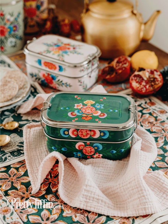 Hand Painted Bento Lunch Box Two Compartment Lunch Box -  Finland