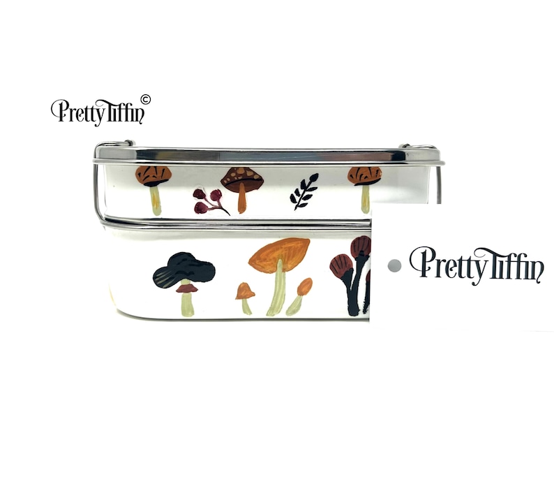 Mushroom Art 
stainless steel lunchbox   
snack box