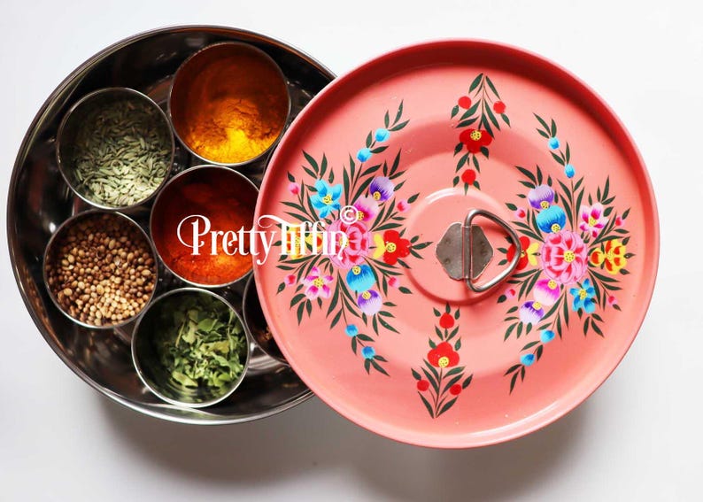 Beautiful spice box 
spice storage 
home cooks gift  
Curry Lover Gift 
DIWALI GIFT