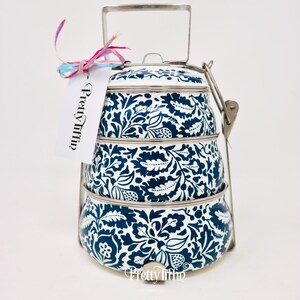 Indian Tiffin Tin 
Lunch Dabba 
Hand painted tiffin box 
Metal Lunch Box 
Compartment lunchbox