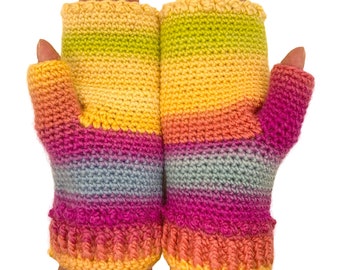 The Princess of Sweets, fingerless knit mittens gloves mitts wrist warmers hander pants phone iphone gloves