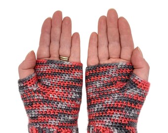 Feeling Dramatic - Fashion Fingerless Gloves, wool free knit gloves mobile smart phone iphone typing driving therapy marathon gloves