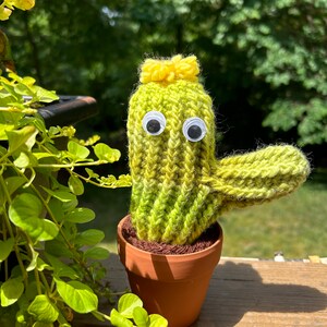 Mythi-Cactus, stuffed, soft sculpture, pincushion, pet plant, southwest  decor, fake plant, googly eyes, amaguri
