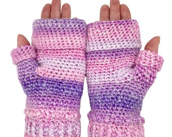 Fold-Over Fingerless Mittens gloves mitts arm warmers hander pants mobile smart phone winter mittens