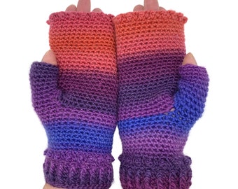 Goddess of Hope fingerless knit gloves mitts mittens hand wrist warmers smart mobile phone iphone therapy typing gloves