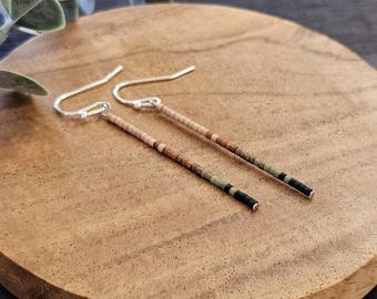 Seed Bead Earrings, minimalist earrings, ombre earrings, beaded earrings, boho earrings, everyday earrings, gifts for teachers, fall earring