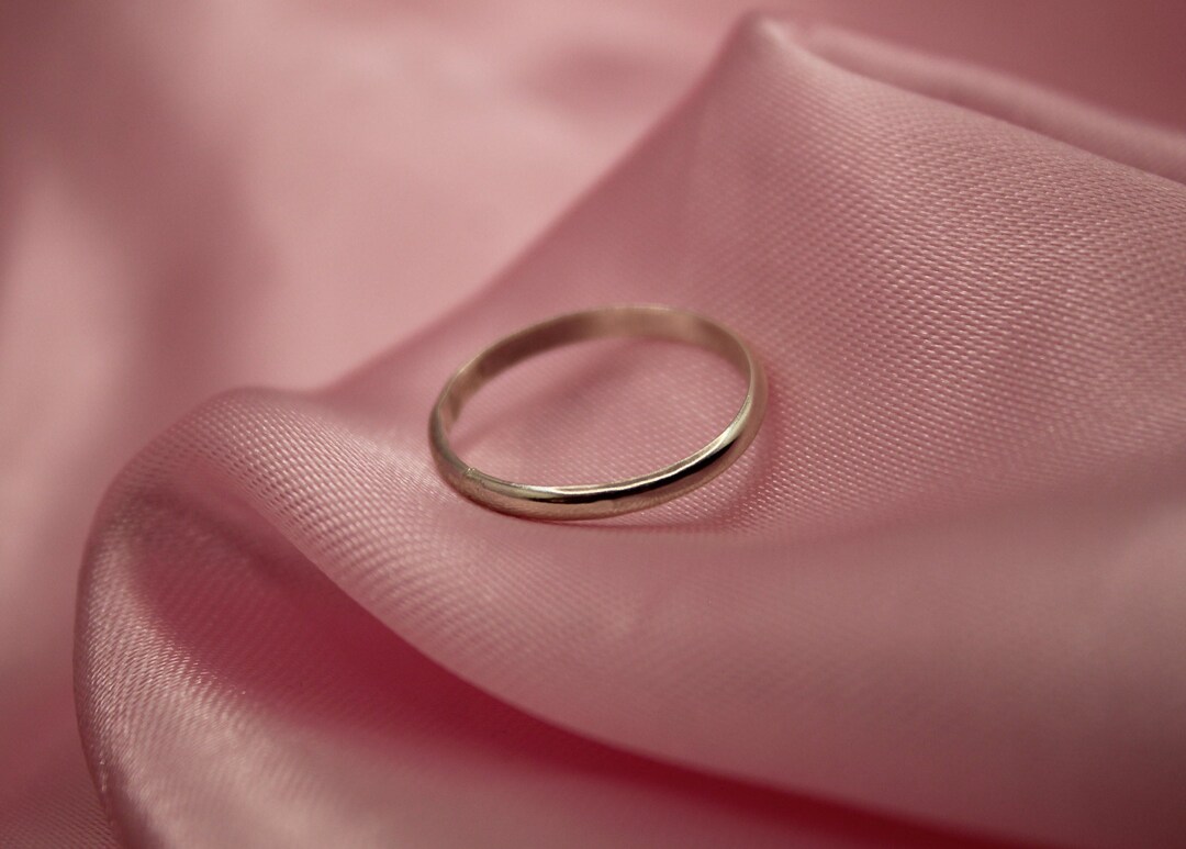 999 Fine Silver Simple Ring Band Made to Order in Your Size, Plain 2 Mm ...