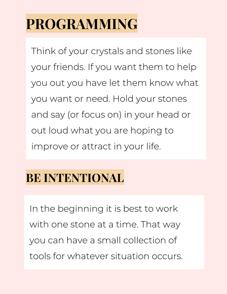 How to Use Your Crystals - Guide for Beginners - DIGITAL DOWNLOAD, Care ...
