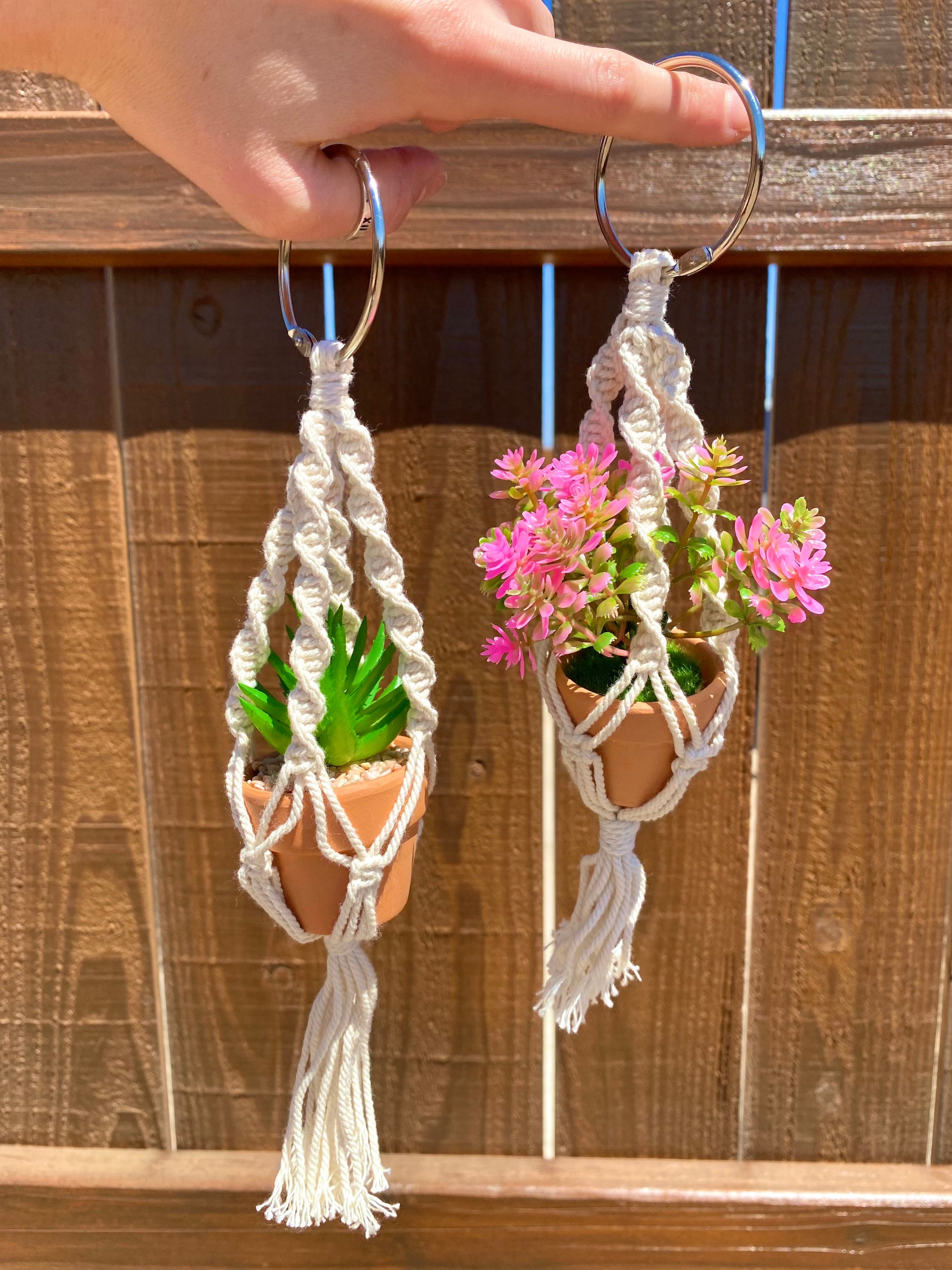 Mini Macrame Car Hanger | Plant Lady Accessories Mother's Day Gifts For Her