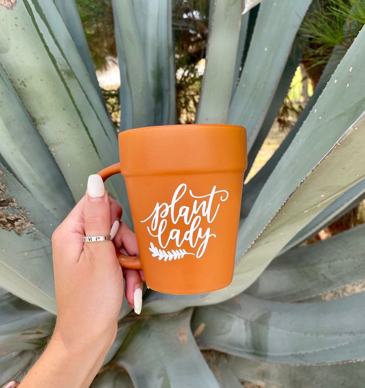 Plant Lady Leaf Terracotta Mug Gifts for Her Christmas Etsy