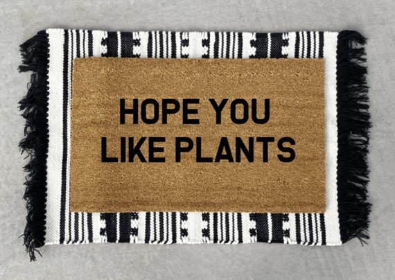 opschorten groei atmosfeer Ik hoop dat je van planten houdt Deurmat Kokos Deurmat - Etsy Nederland