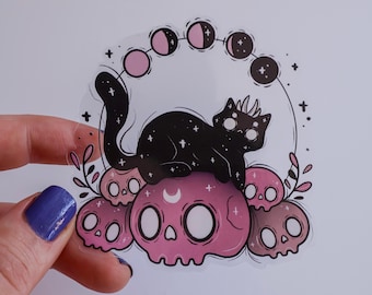 Nox mit Totenköpfen Transparent Sticker