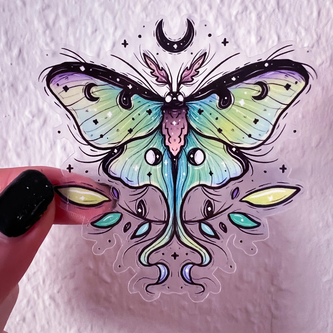 Luna Moth Transparent Sticker
