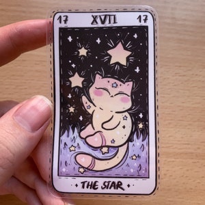 Der Stern-Transparenter Tarot-Kartenaufkleber