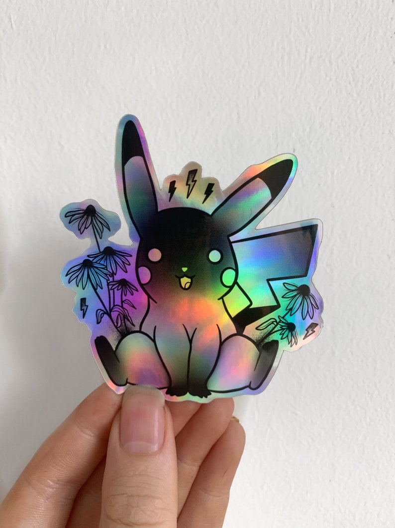 Holographic Creepy Pikachu | Etsy