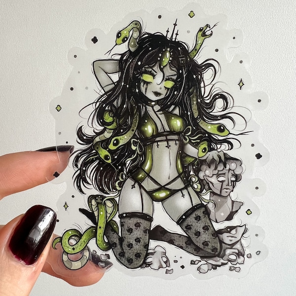 Medusa Full Body Transparent Sticker